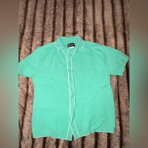 Original Use Knit Button-Down Polo Mint green